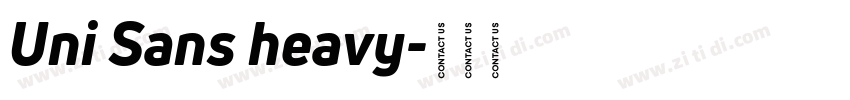 Uni Sans heavy字体转换
